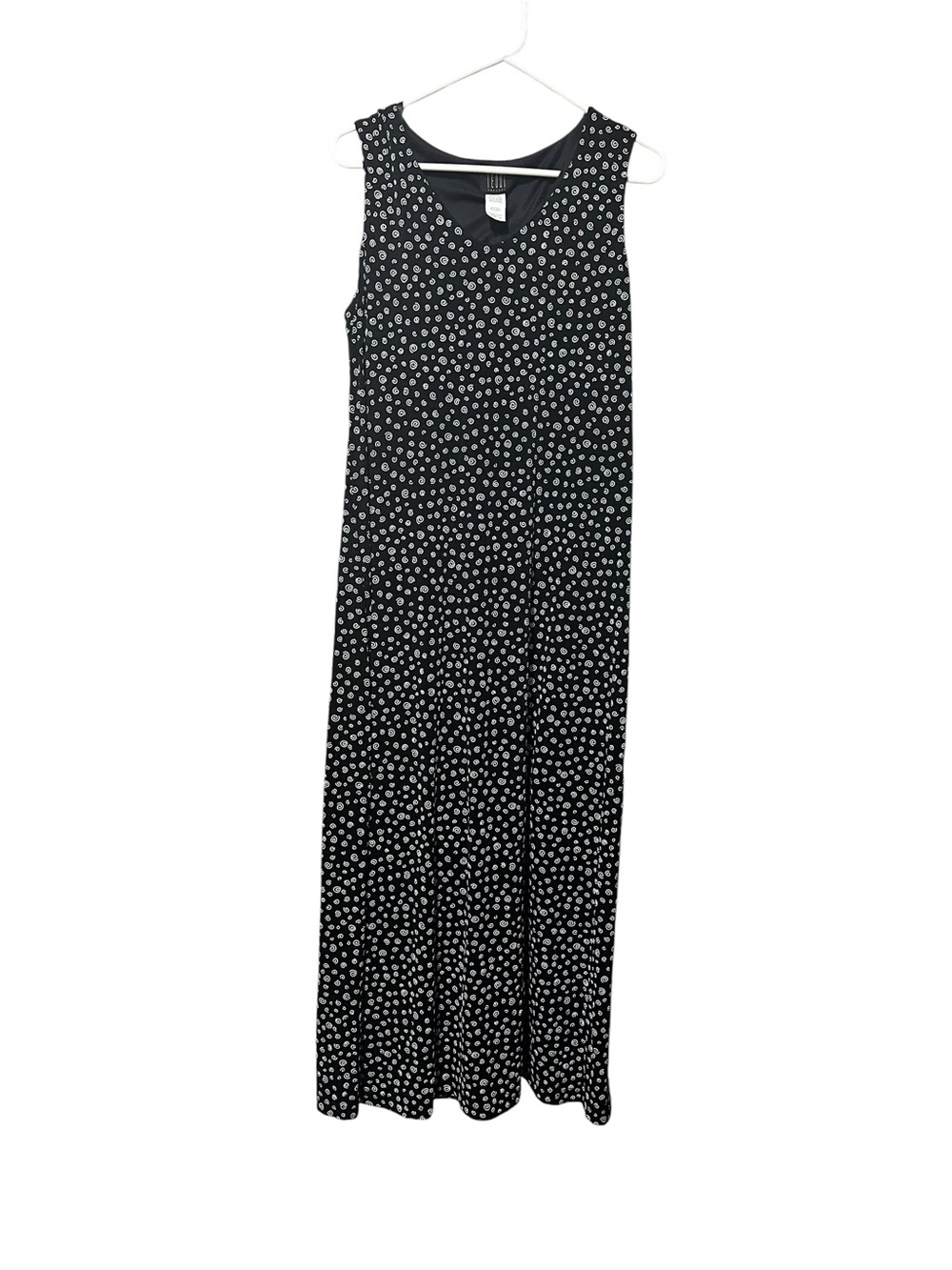 Teddi Black Maxi Dress with White Polka Dot Print